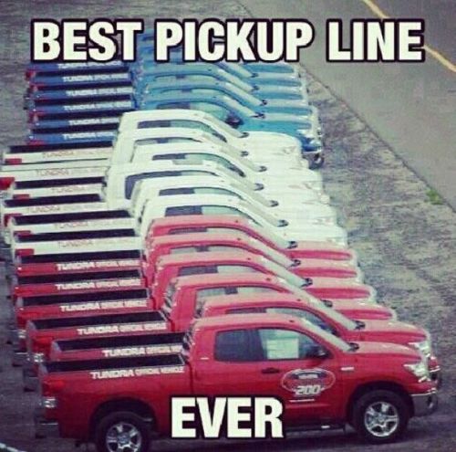 line-of-pick-up-trucks