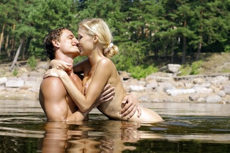 nude-aroused-couple-in-creek